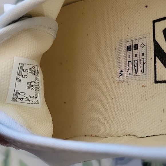 Vans Women's Sneakers in Light Blue and White Size 5.5 Womens 4 Mens - Picture 9 of 9